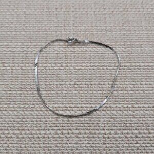 7 Inch Sterling Silver Dainty Chain Bracelet A7209